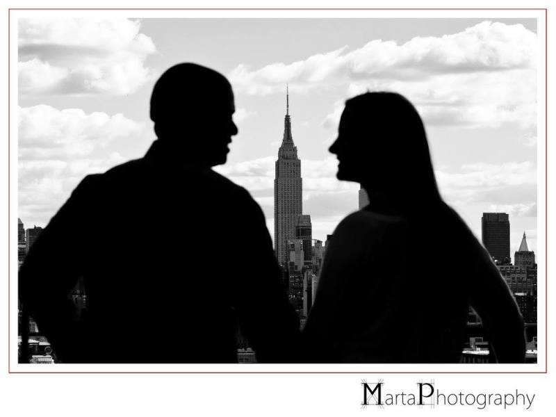 new york skyline engagement session