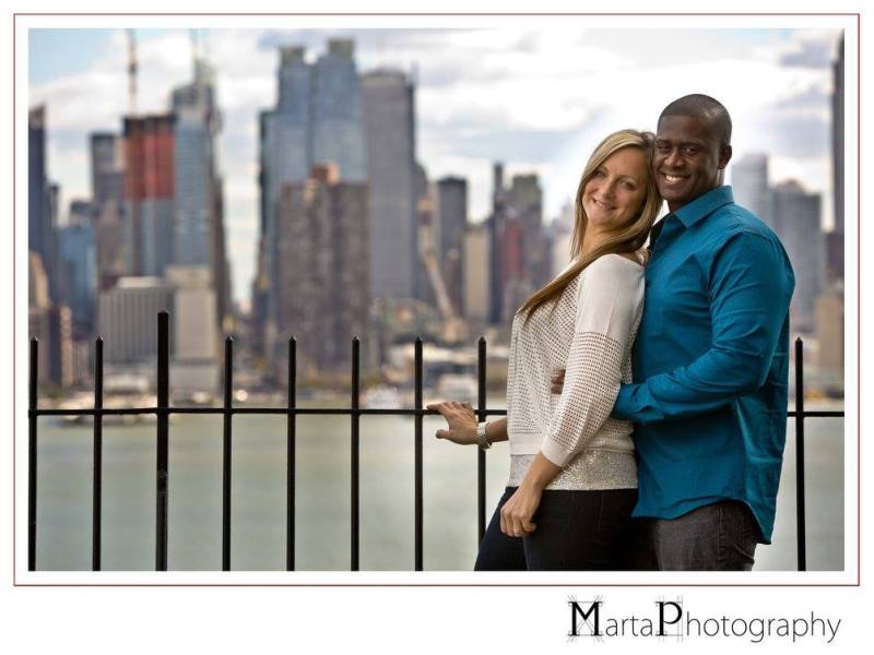 new york skyline engagement session